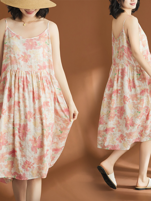 Gaun wanita kasual berbahan ka - Linen Dress Wrap ulasan dan harga