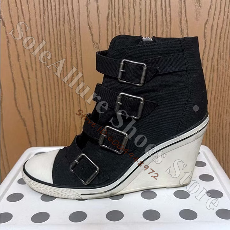 Sepatu Sneakers Wedge Tinggi B - Wedge Espadrille Women ulasan dan harga