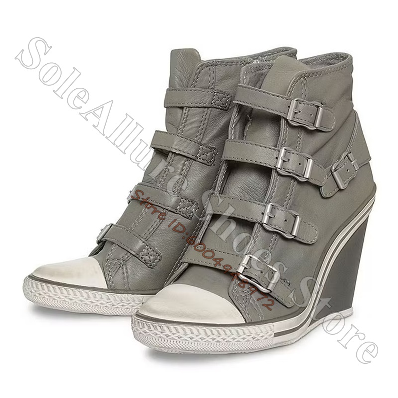 Sepatu Sneakers Wedge Tinggi B - Wedge Espadrille Women ulasan dan harga